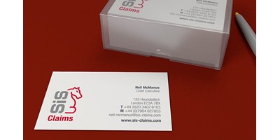 SIS Claims - Close-up of business cards