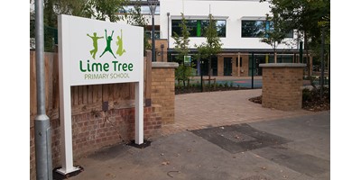 Lime Tree School Signage - Driveway sign at completion of works