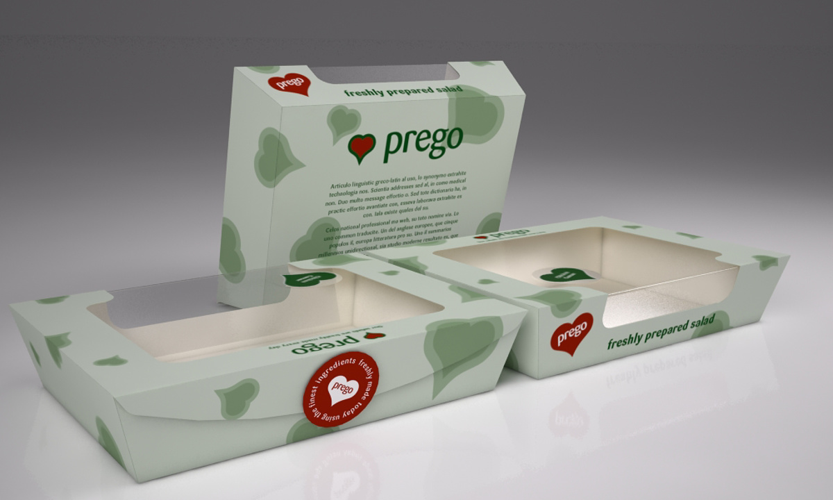 Prego packaging - Large salad boxes