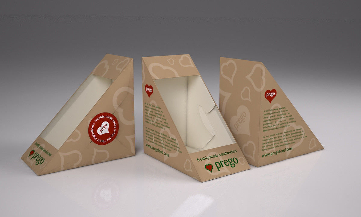 Prego packaging - Deep fill sandwich boxes