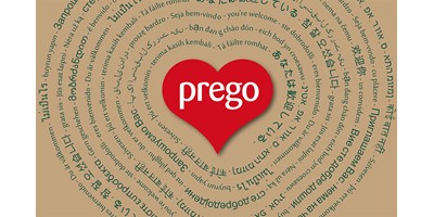 Prego branding - Feature wall graphic