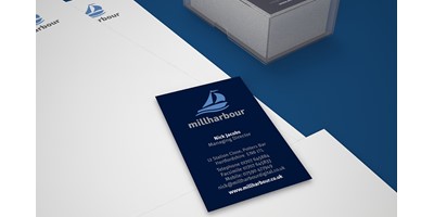 Millharbour Branding - Close-up of business cards