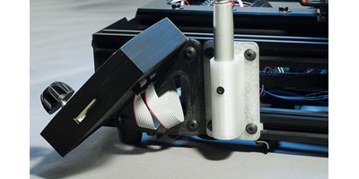 The MendelMax 3 3D printer - The right side of the printer showing the attachment points for the smart controller and LED work lamp
