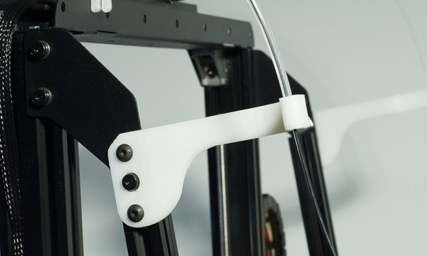 The MendelMax 3 3D printer - The custom filament guide tube bracket