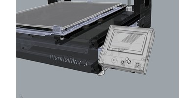 The MendelMax 3 3D printer - 3D view of the front of the Geeetech Smart Controller enclosure