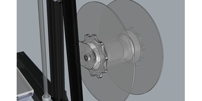 The MendelMax 3 3D printer - 3D view of the assembled spool holder