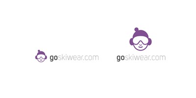Go Skiwear - Two different versions of the logo, one for website and limited vertical space, the other for stationery and larger promotional material
