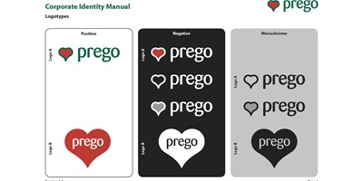 Prego branding - Page from the Prego Corporate Identity Manual