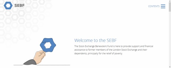 SEBF Website Redesign - Screenshot of the home page showing masthead and animated illustration